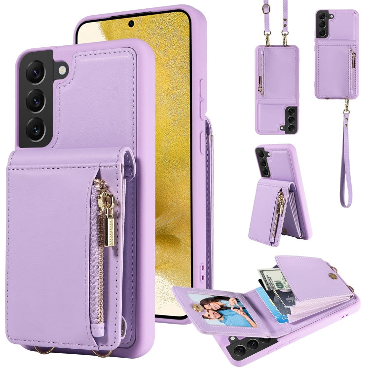Crossbody Lanyard Zipper Wallet Leather Phone Case
