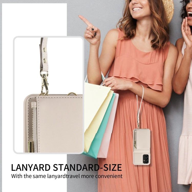 Crossbody Lanyard Zipper Wallet Leather Phone Case