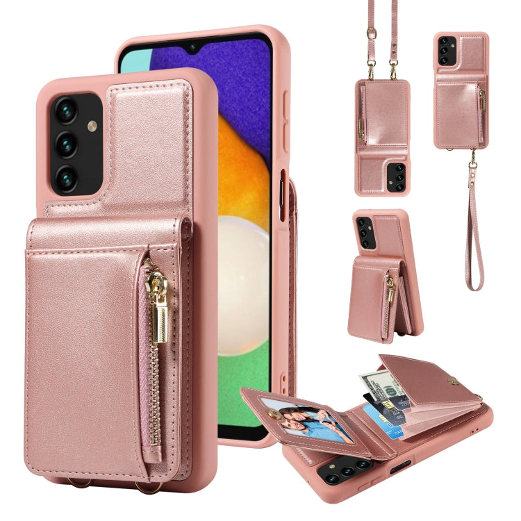 Crossbody Lanyard Zipper Wallet Leather Phone Case