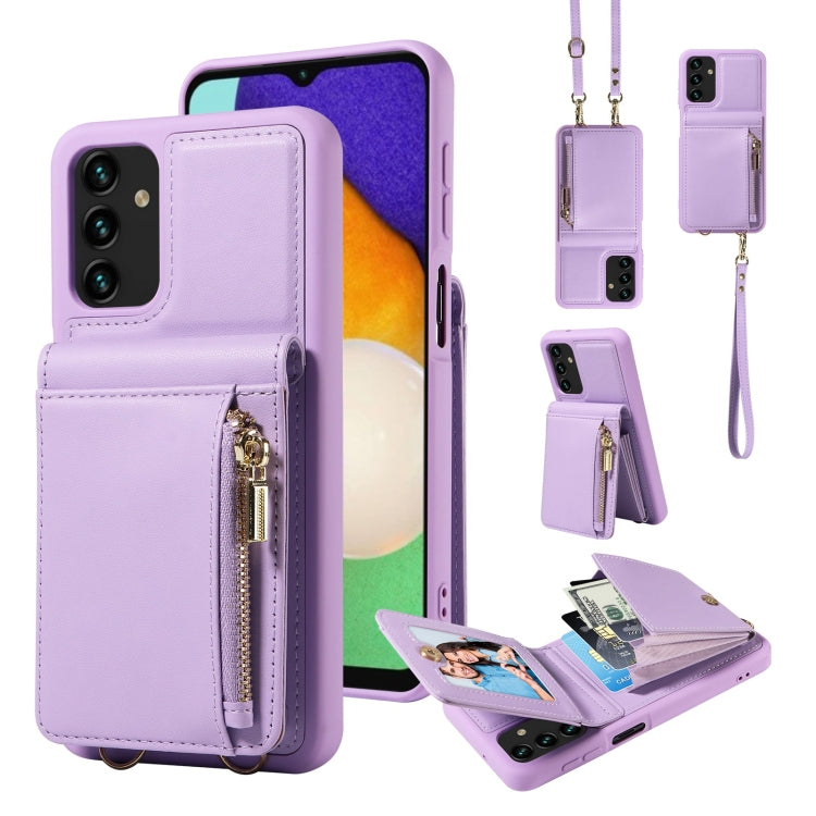 Crossbody Lanyard Zipper Wallet Leather Phone Case
