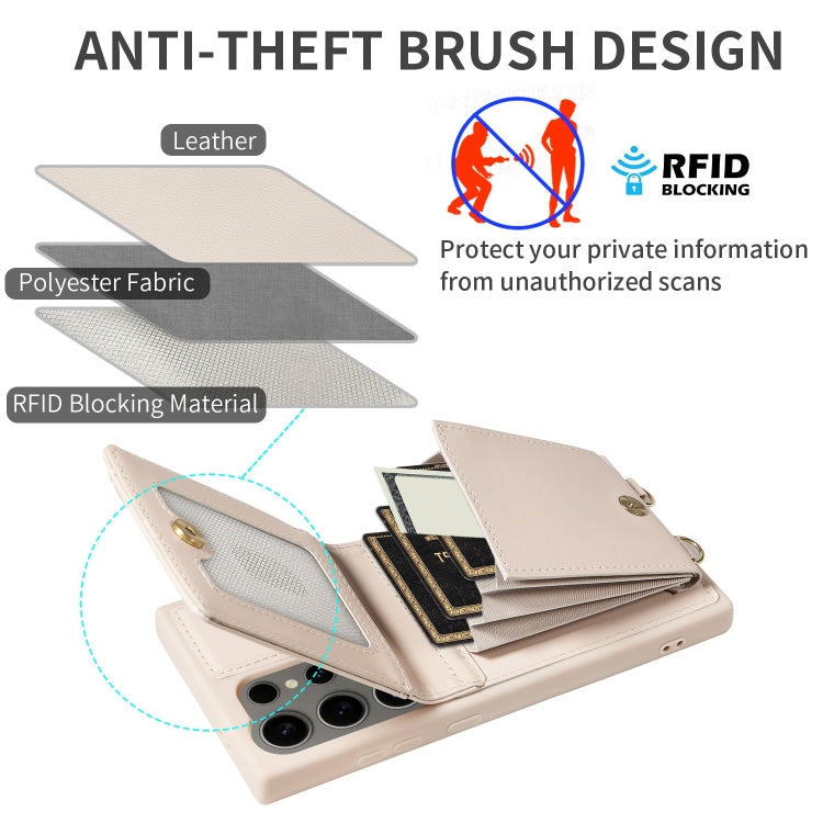 Crossbody Lanyard Zipper Wallet Leather Phone Case