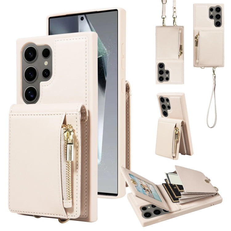 Crossbody Lanyard Zipper Wallet Leather Phone Case
