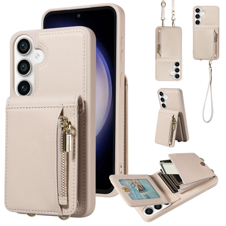 Crossbody Lanyard Zipper Wallet Leather Phone Case