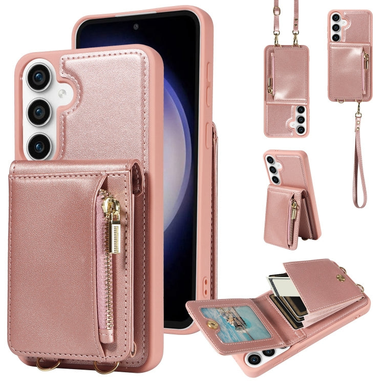 Crossbody Lanyard Zipper Wallet Leather Phone Case
