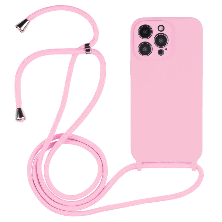Crossbody Lanyard Liquid Silicone Case, For iPhone 15 Pro Max