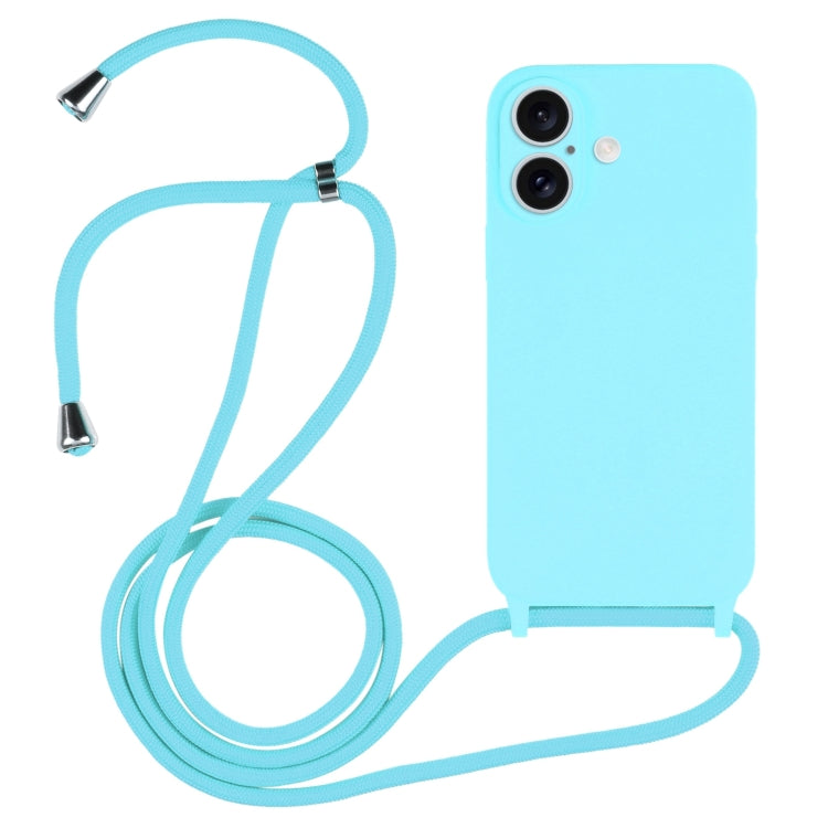 Crossbody Lanyard Liquid Silicone Case, For iPhone 16