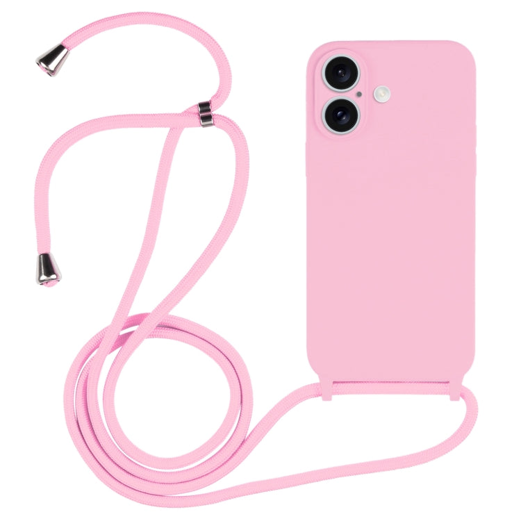 Crossbody Lanyard Liquid Silicone Case, For iPhone 16