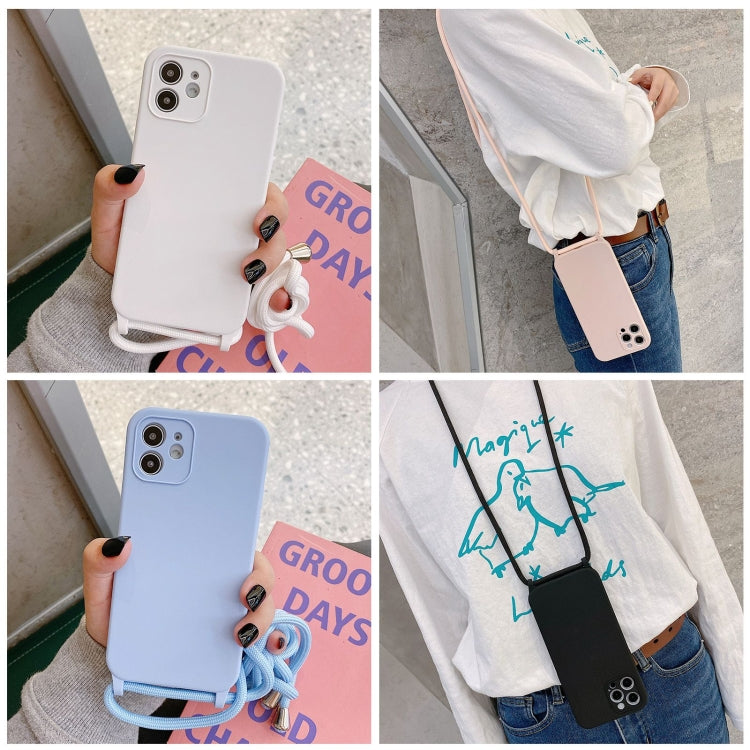 Crossbody Lanyard Liquid Silicone Case, For iPhone 15 Pro Max