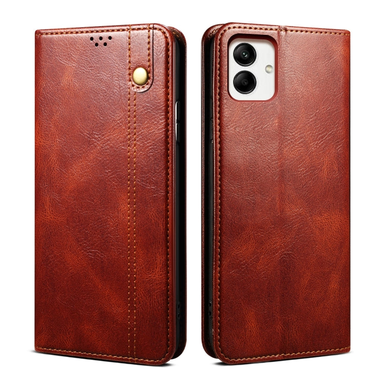 Oil Wax Crazy Horse Texture Leather Phone Case