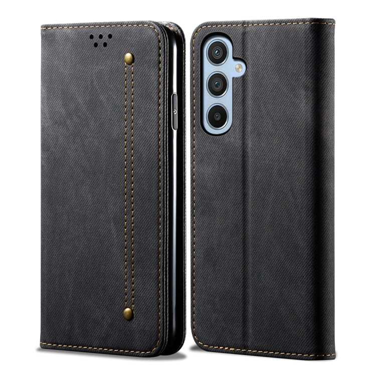 Denim Texture Casual Style Horizontal Flip Leather Case, For Samsung Galaxy M34 5G, For Samsung Galaxy A25 5G, For Samsung Galaxy A25 5G Global, For Samsung Galaxy S23 FE 5G