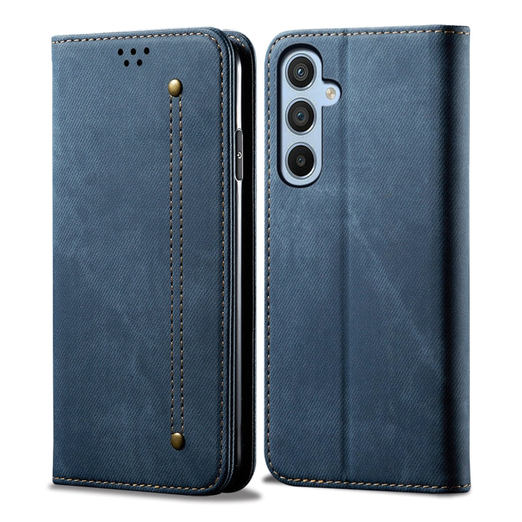 Denim Texture Casual Style Horizontal Flip Leather Case, For Samsung Galaxy M34 5G, For Samsung Galaxy A25 5G, For Samsung Galaxy A25 5G Global, For Samsung Galaxy S23 FE 5G