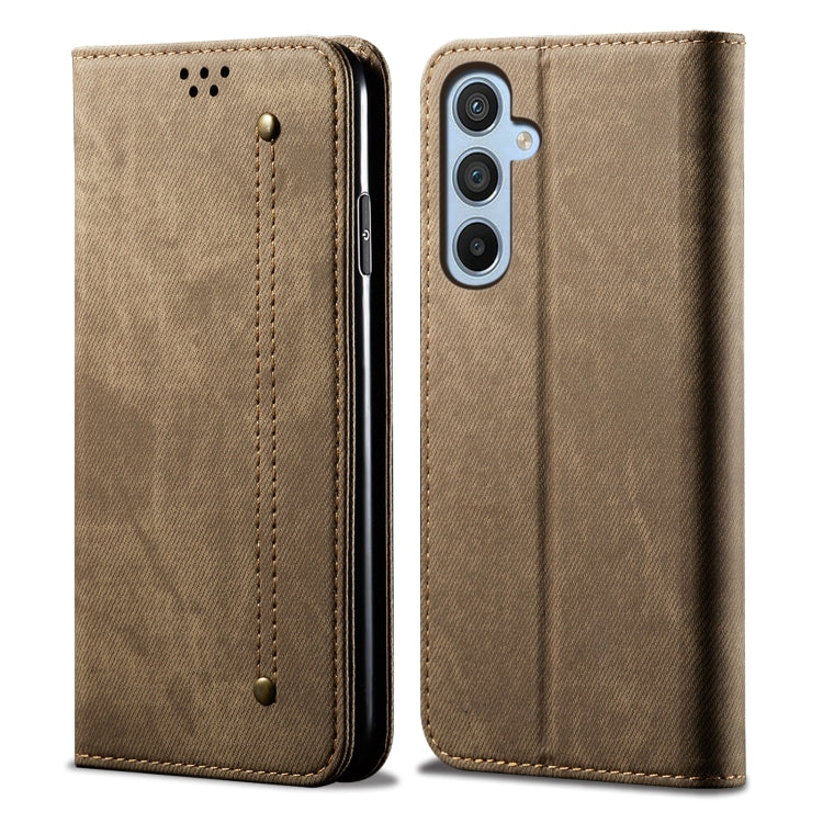 Denim Texture Casual Style Horizontal Flip Leather Case, For Samsung Galaxy M55 5G, For Samsung Galaxy M15 / F15 5G, For Samsung Galaxy A35 5G, For Samsung Galaxy A05, For Samsung Galaxy A05s, For Samsung Galaxy F34 5G