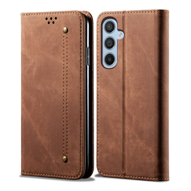 Denim Texture Casual Style Horizontal Flip Leather Case, For Samsung Galaxy M55 5G, For Samsung Galaxy M15 / F15 5G, For Samsung Galaxy A35 5G, For Samsung Galaxy A05, For Samsung Galaxy A05s, For Samsung Galaxy F34 5G