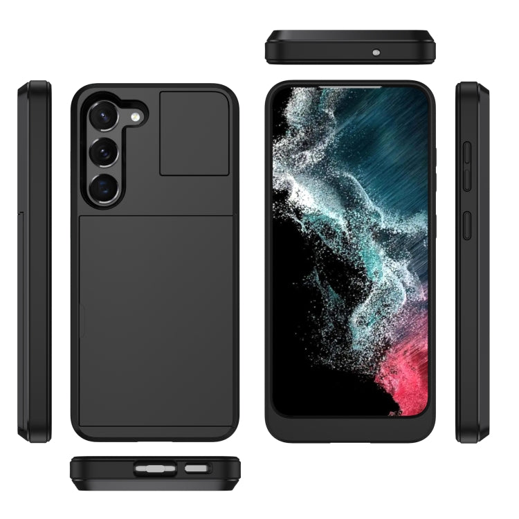 Multifunction Armor Slide Card Slot Phone Case, For Samsung Galaxy S21 5G