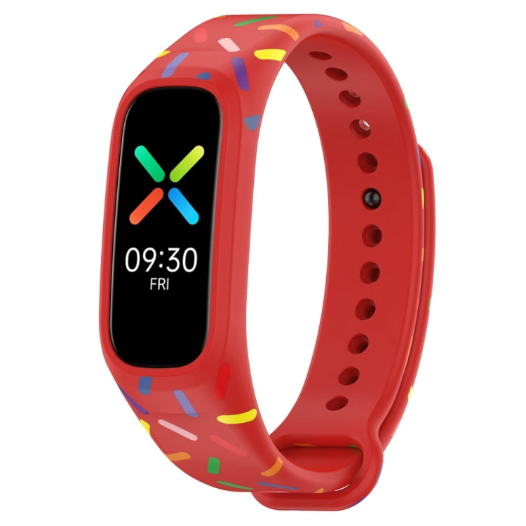 Sports Rainbow Dots Silicone Watch Band, For OPPO Band