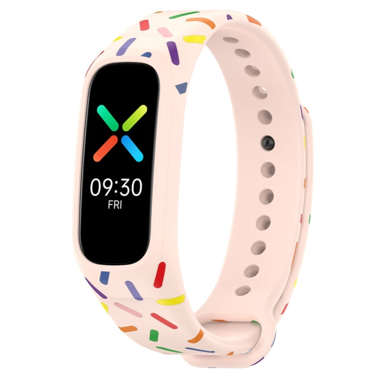 Bracelet de montre sport en silicone à pois arc-en-ciel, pour OPPO