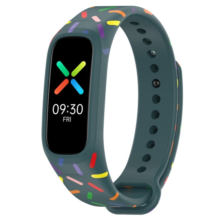 Bracelet de montre sport en silicone à pois arc-en-ciel, pour OPPO