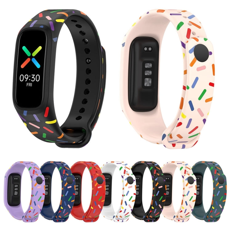 Bracelet de montre sport en silicone à pois arc-en-ciel, pour OPPO