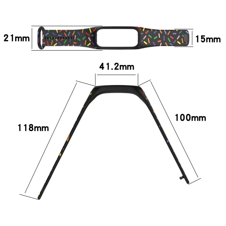 Sports Rainbow Dots Silicone Watch Band, For OPPO Band