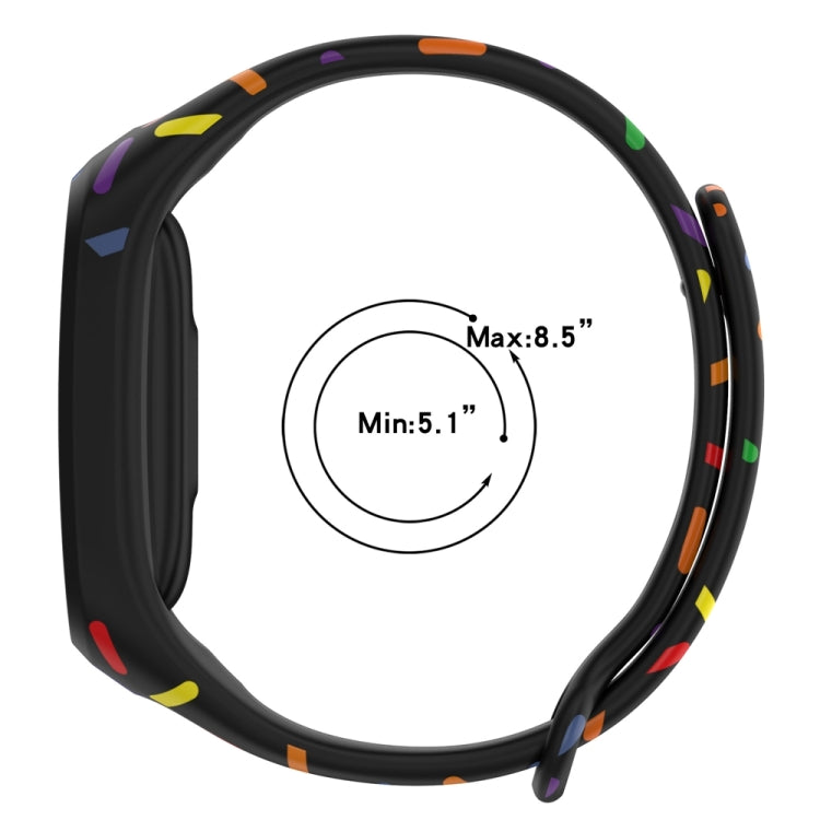 Bracelet de montre sport en silicone à pois arc-en-ciel, pour OPPO
