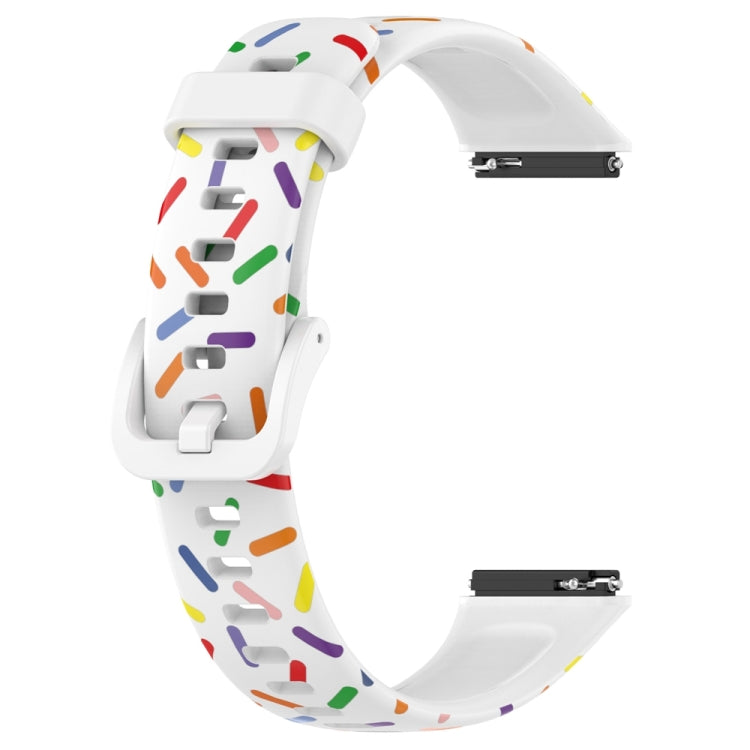 Sports Rainbow Dots Silicone Watch Band, For Huawei Band 7
