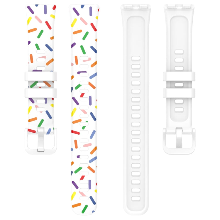 Sports Rainbow Dots Silicone Watch Band, For Huawei Band 10 / 9 / 8