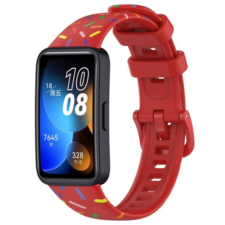 Sports Rainbow Dots Silicone Watch Band, For Huawei Band 10 / 9 / 8