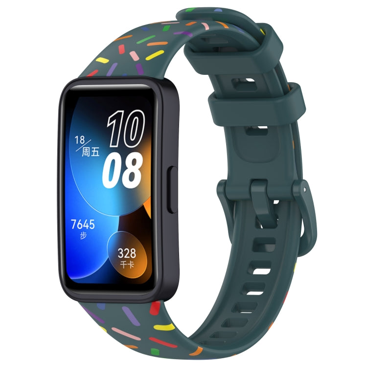 Sports Rainbow Dots Silicone Watch Band, For Huawei Band 10 / 9 / 8