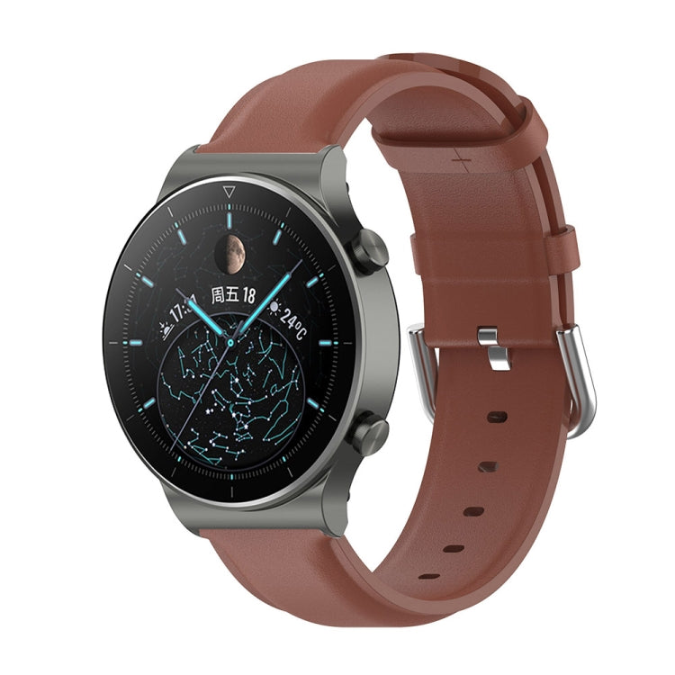 Round Tail Leather Watch Band, For Huawei Watch 4 / Watch 4 Pro