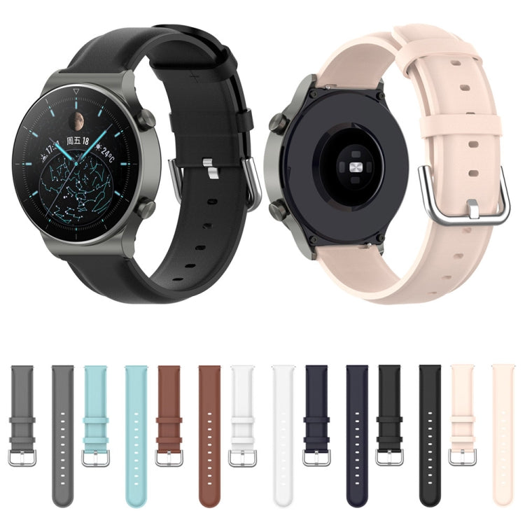 Round Tail Leather Watch Band, For Huawei Watch 4 / Watch 4 Pro