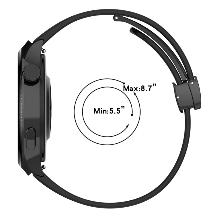 Bracelet de montre en silicone à boucle déployante, pour Huawei Watch 4 / Watch 4 Pro