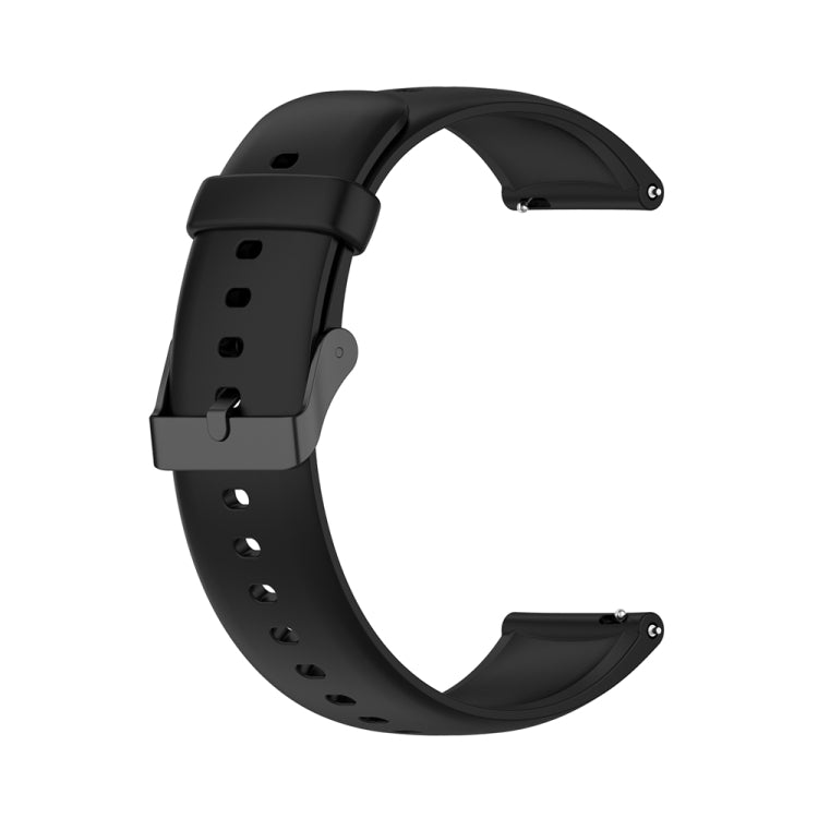 Bracelet de montre en silicone de couleur unie, boucle noire en acier inoxydable