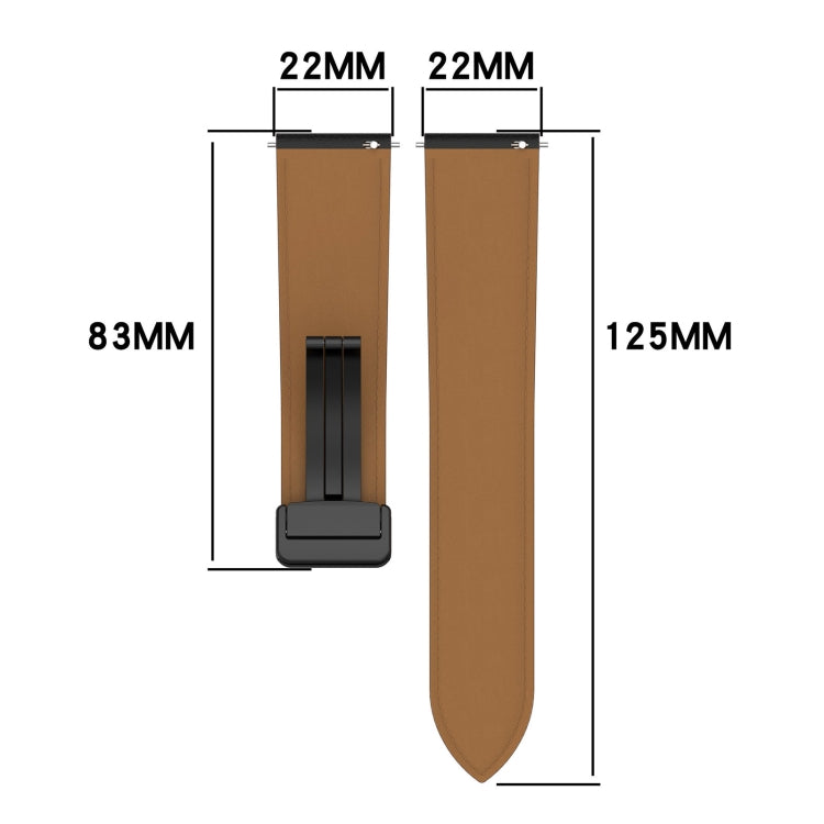 Folding Buckle Genuine Leather Watch Band, For Huawei Watch 4 / Watch 4 Pro