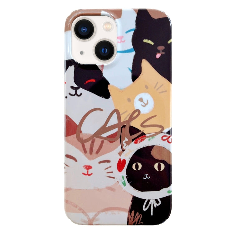 Painted Pattern PC Phone Case, For iPhone 14