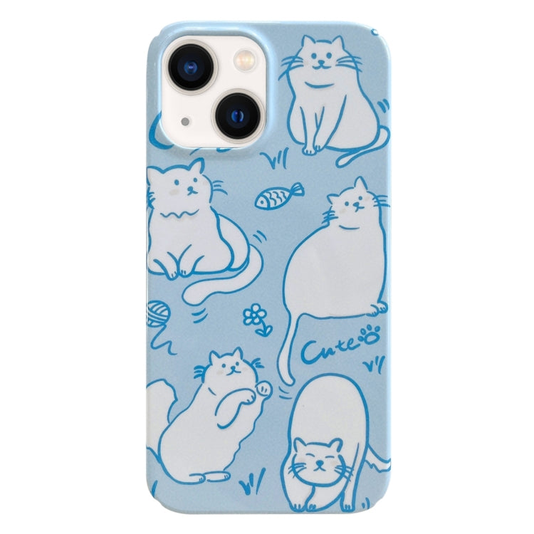 Painted Pattern PC Phone Case, For iPhone 14