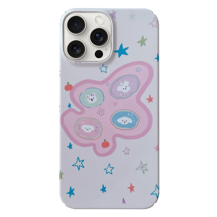 Painted Pattern PC Phone Case, For iPhone 15 Pro Max