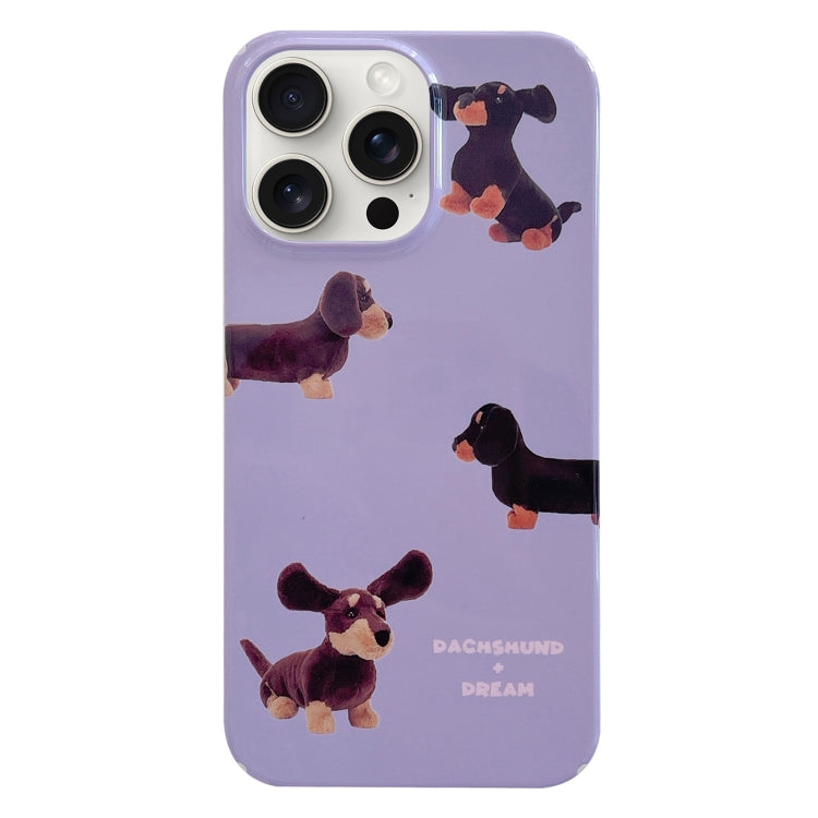 Painted Pattern PC Phone Case, For iPhone 15 Pro Max