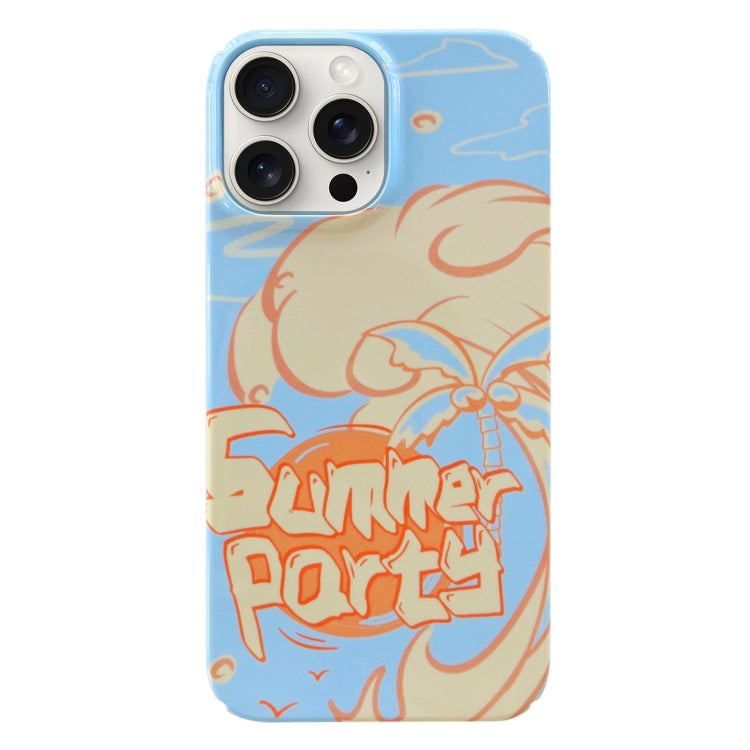 Painted Pattern PC Phone Case, For iPhone 15 Pro Max