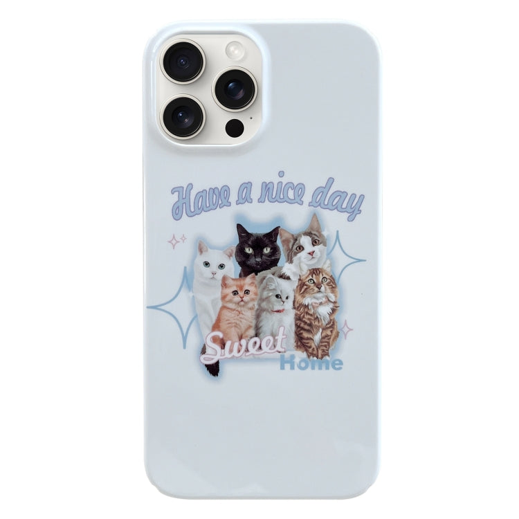 Painted Pattern PC Phone Case, For iPhone 15 Pro Max