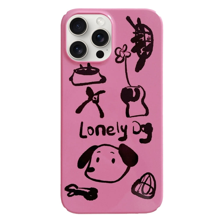 Painted Pattern PC Phone Case, For iPhone 15 Pro Max