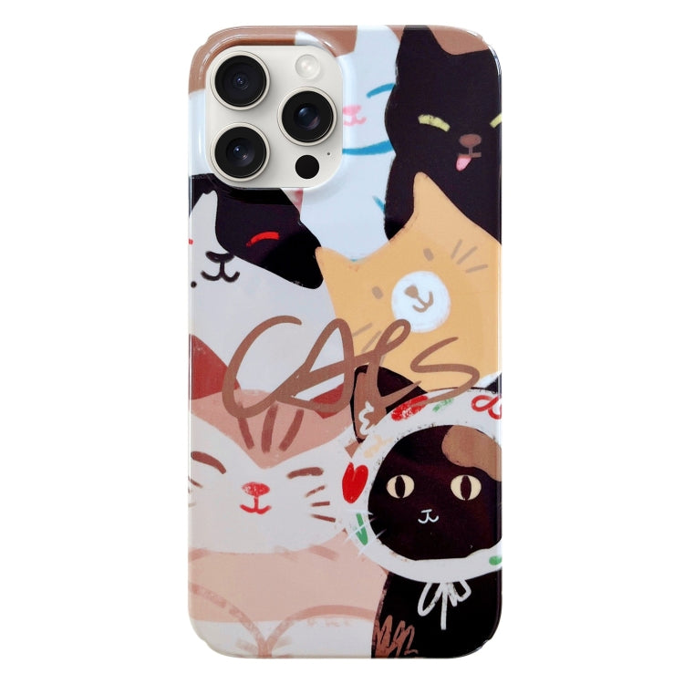 Painted Pattern PC Phone Case, For iPhone 15 Pro
