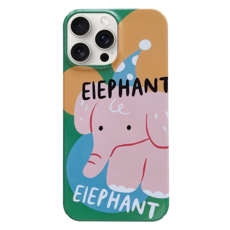 Painted Pattern PC Phone Case, For iPhone 15 Pro