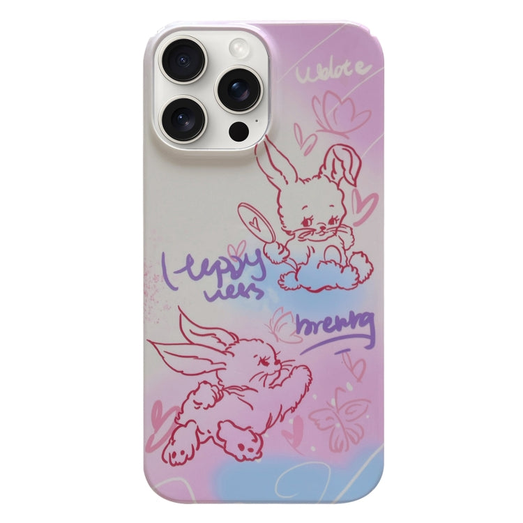 Painted Pattern PC Phone Case, For iPhone 15 Pro