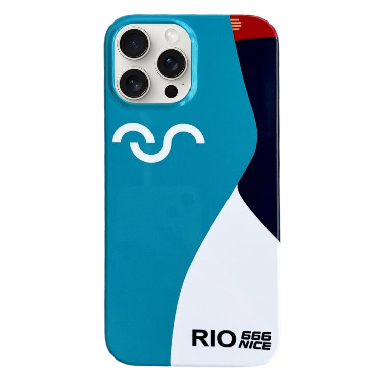 Painted Pattern PC Phone Case, For iPhone 15 Pro