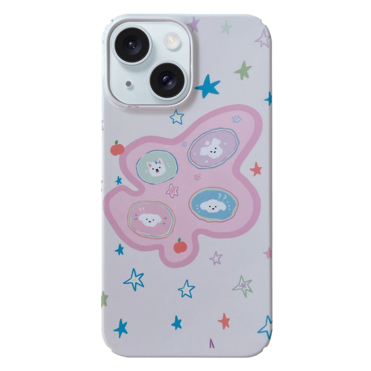 Painted Pattern PC Phone Case, For iPhone 15