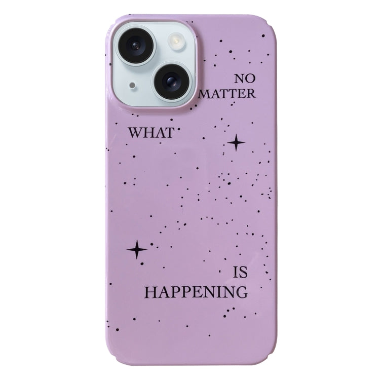 Painted Pattern PC Phone Case, For iPhone 15
