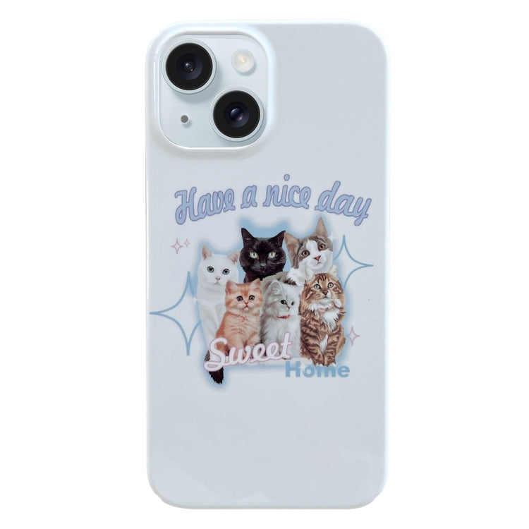Painted Pattern PC Phone Case, For iPhone 15