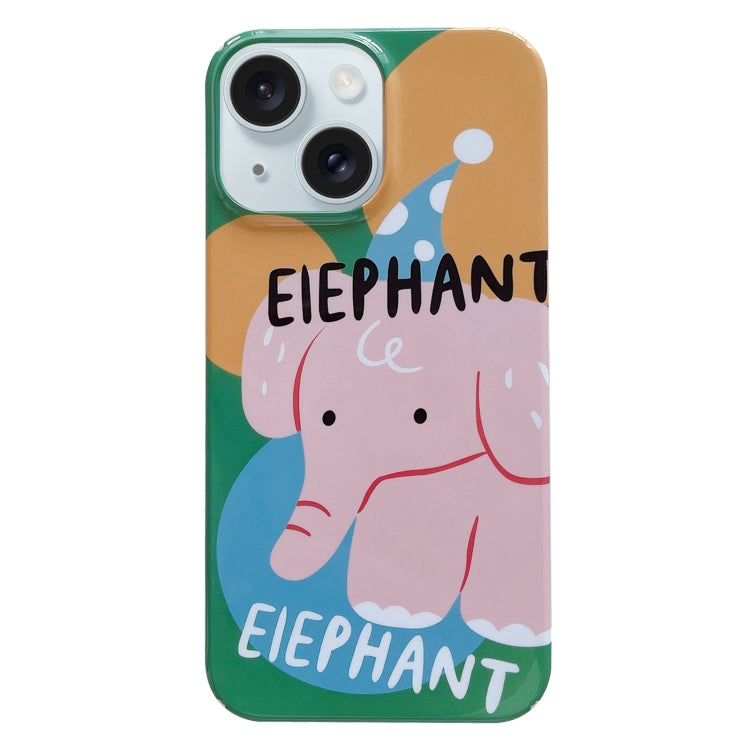 Painted Pattern PC Phone Case, For iPhone 15