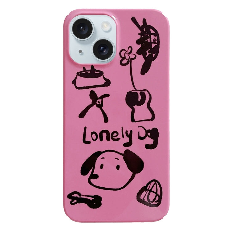 Painted Pattern PC Phone Case, For iPhone 15