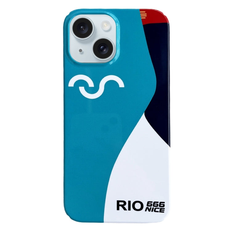 Painted Pattern PC Phone Case, For iPhone 15